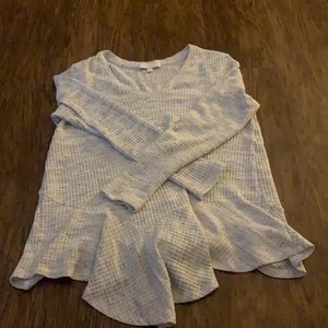 Long sleeve peplum shirt